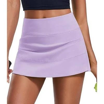 Pinspark Women's High Waisted Pleated Tennis Skirt with Shorts Pockets