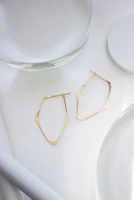 14K Gold Fill or Sterling Silver Geometric Statement Earrings