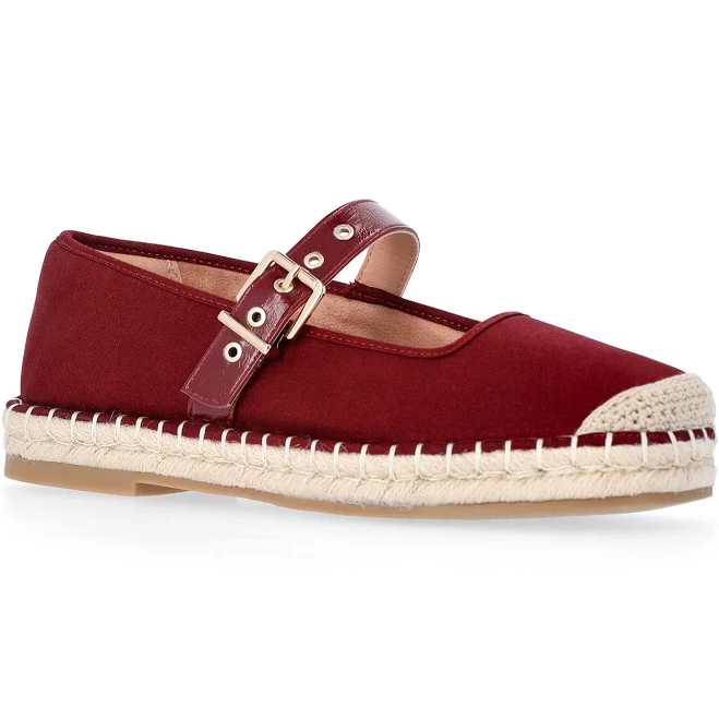 Time and Tru Women's Espadrille Mary Jane Flats