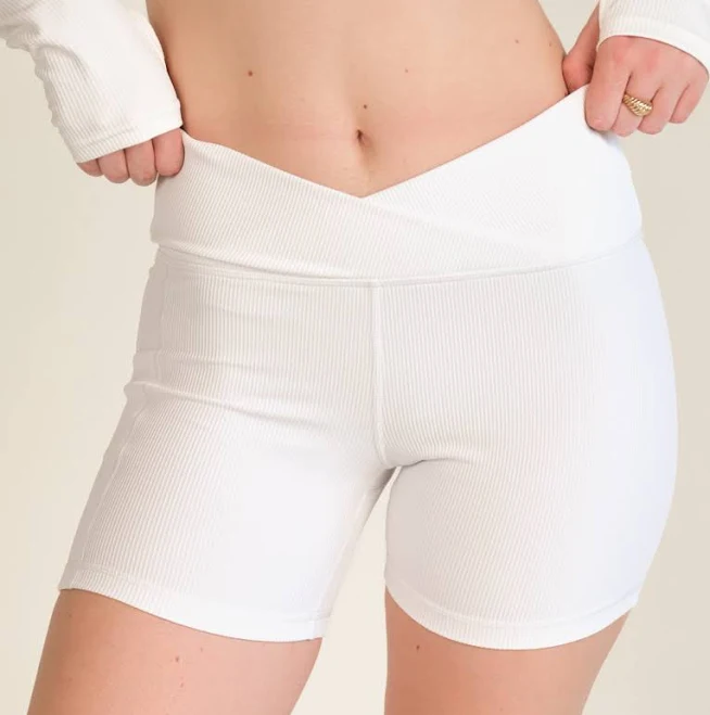 Lucky Honey Women's Ribbed Movement Biker Shorts