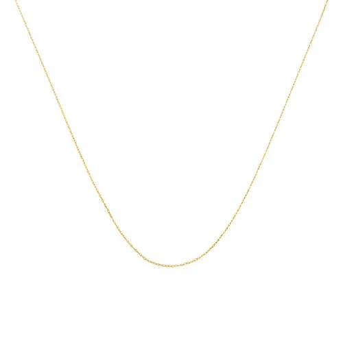 10K Gold Slender & Dainty Rope Chain Necklace