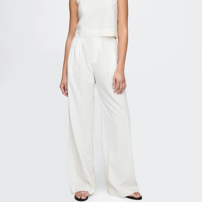 Gap Women's 365 High Rise Linen-Blend Trousers