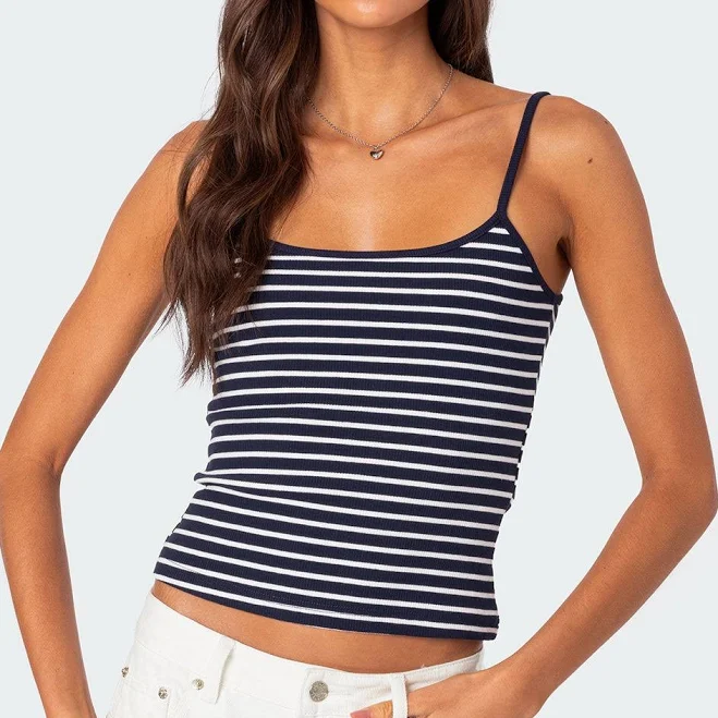 Gretta Striped Ribbed Tank Top