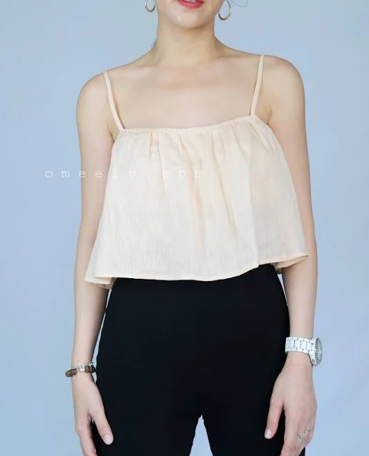 Linen Two Piece Tank Top and Skirt with Pockets