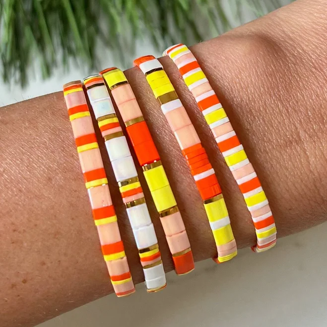 Miyuki Tila Stretchy Elastic Beaded Bracelet