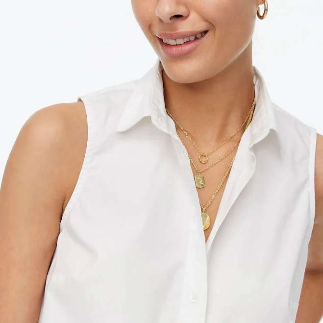 J.Crew Women's Sleeveless Cotton Poplin Shirt in Signature Fit