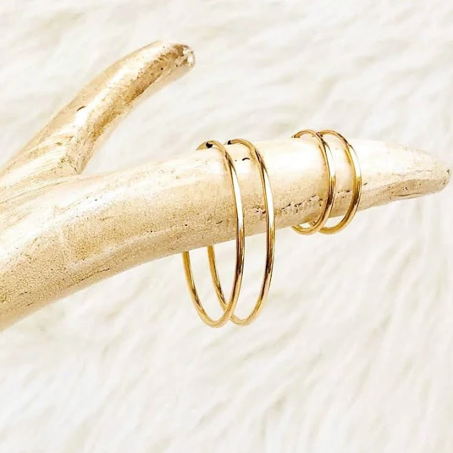 14kt Gold Filled Minimalist Hoop Earrings