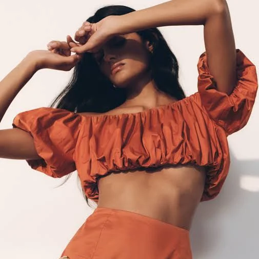 Meshki Off Shoulder Bubble Top