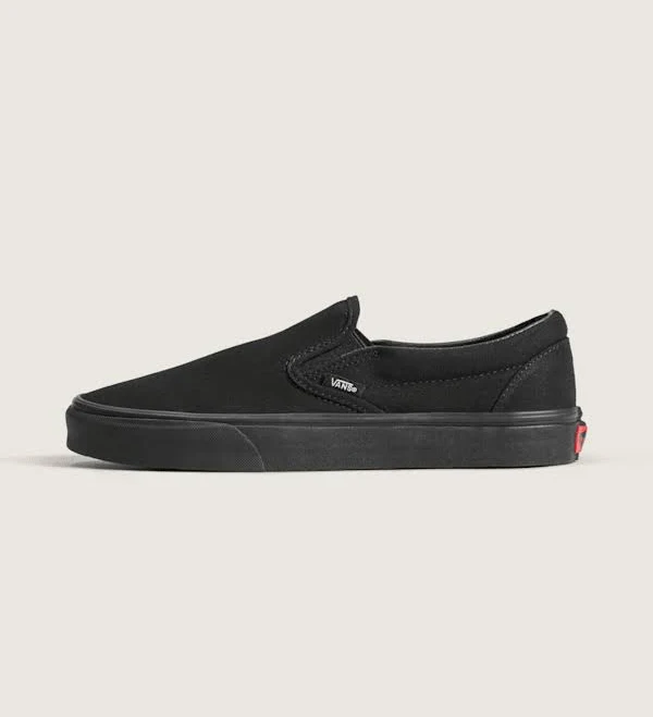 Vans Classic Slip-On Shoes (Blackout) - 5.0 Boys / 6.5 Women
