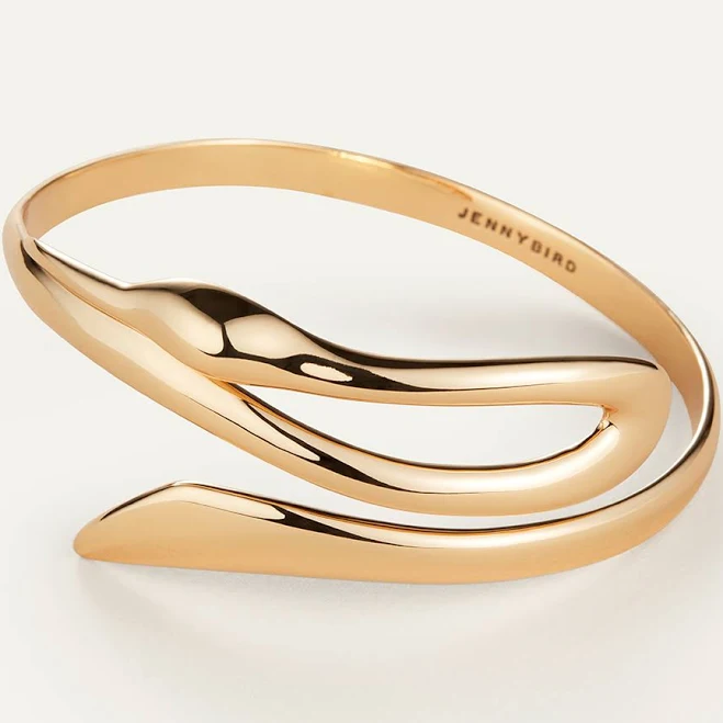 Jenny Bird Egret Metallic Gold Arm Cuff Bracelet