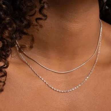 Caitlyn Minimalist Duo Twist Chain Necklace