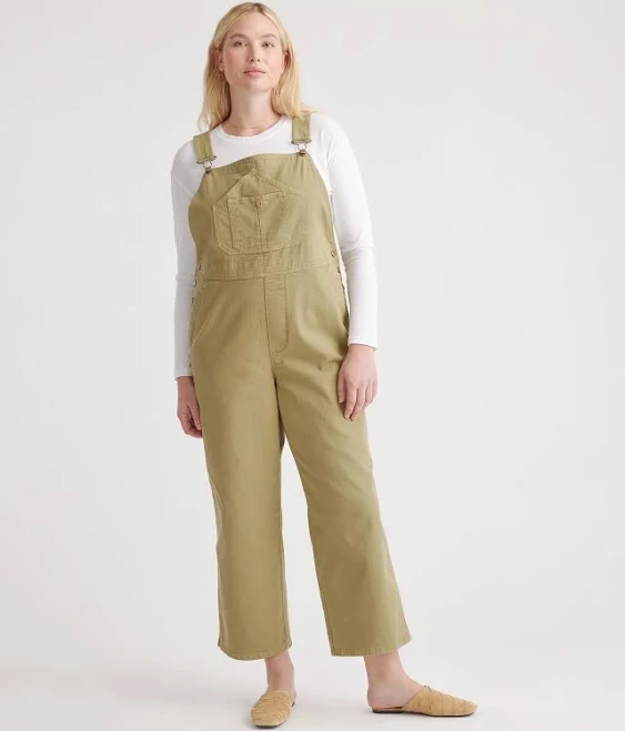 Quince Women's Organic Stretch Cotton Twill Overalls