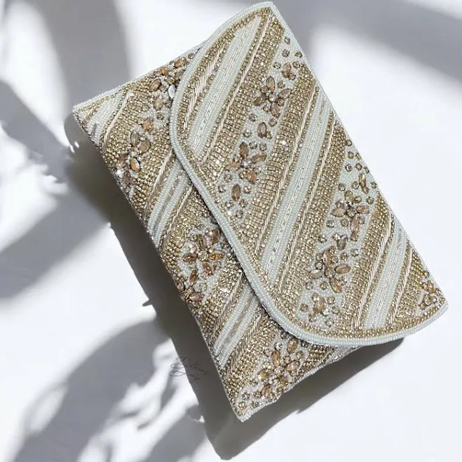 Crystal Beaded Bridal Clutch