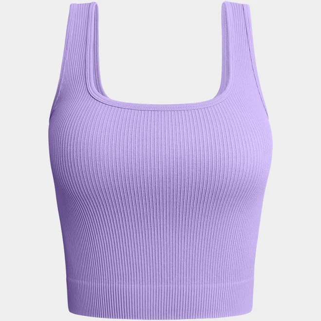 Ribbed Seamless Yoga Crop Top