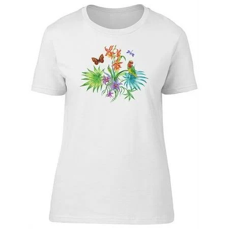 Tropical Plants and birds Tee
