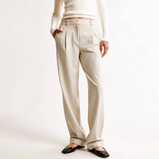 Abercrombie & Fitch Women's Quinn Tailored Straight Pant