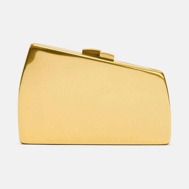 Zara Metal Clutch Bag