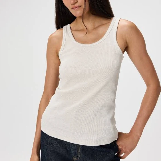 Quince Women's Organic Cotton Micro-Rib Tank Top