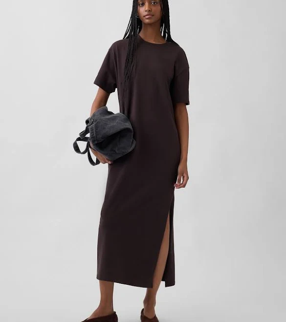 Gap Women's Heavyweight Oversized Maxi T-Shirt Dress