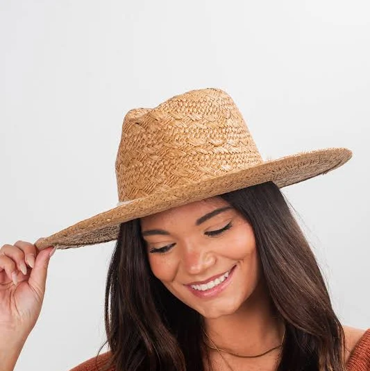 Women's Wide Brim Straw Fedora
