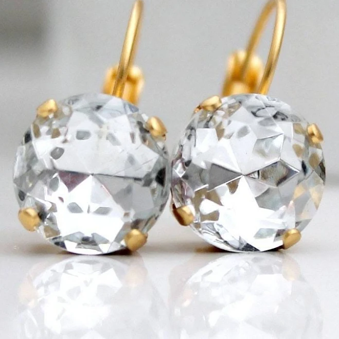 Vintage Crystal Dangle Earrings