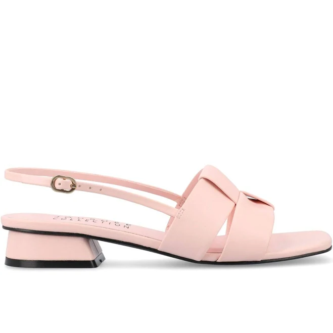 Journee Collection Women's Tabatha Block Heel Slingback Sandals