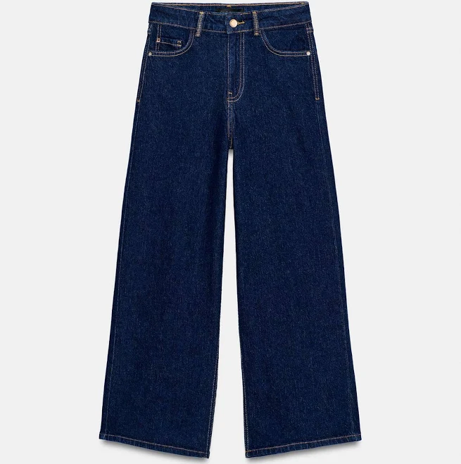 Zara Z1975 High-Waisted Culotte Comfort Jeans