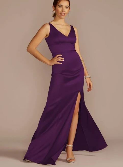 DB Studio Stretch Satin Spaghetti Strap Dress