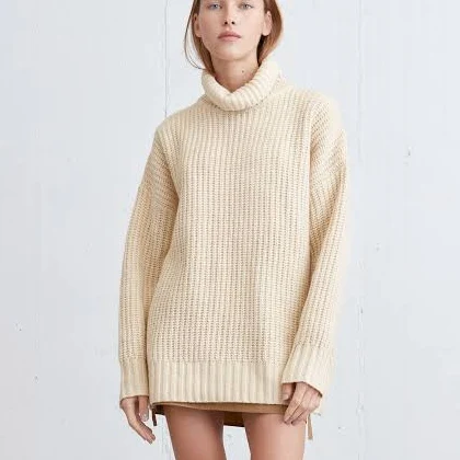 Oak + Fort Chunky Turtleneck Sweater