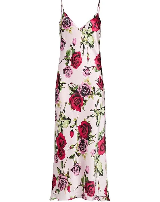 L'AGENCE Women's Seridie Silk Slip Dress