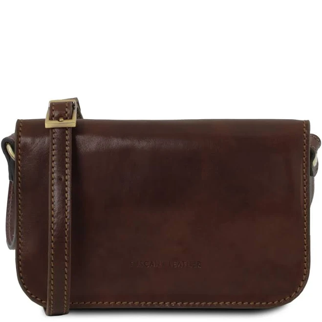 CARMEN Leather Shoulder Bag with Flap