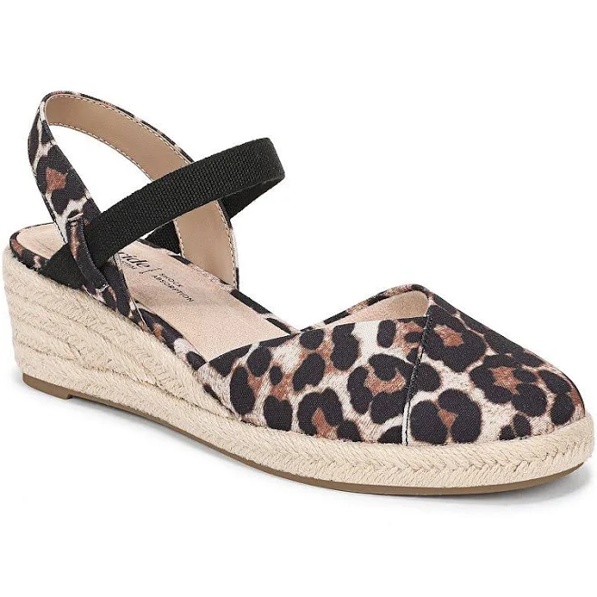 LifeStride Women's Pilar Espadrille Wedge Sandals with Soft System Comfort Technology
