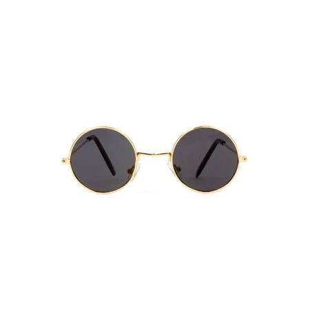 Gravity Shades Gold Circular Sunglasses