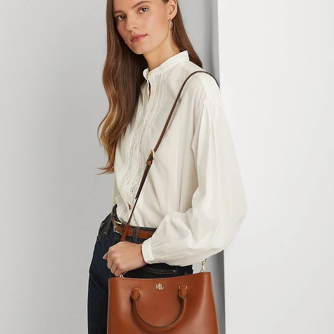 Leather Small Marcy Satchel | Ralph Lauren