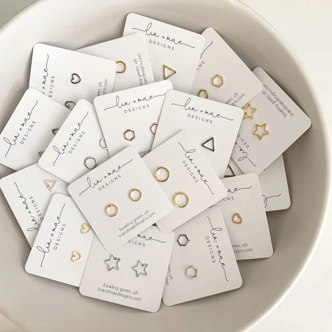 Dainty Geometric Earring Studs