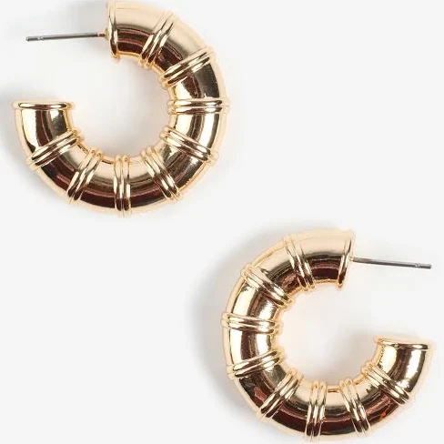 maurices Women's Chunky Textured Hoop Earrings