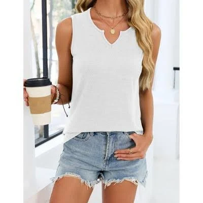 Women's Loose Fit V-Neck Sleeveless Tank Top