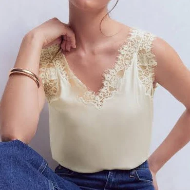 Boden Women's Silk-Blend Lace Cami Top