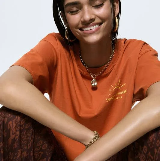 H&M Ladies Oversized Bohemian T-Shirt