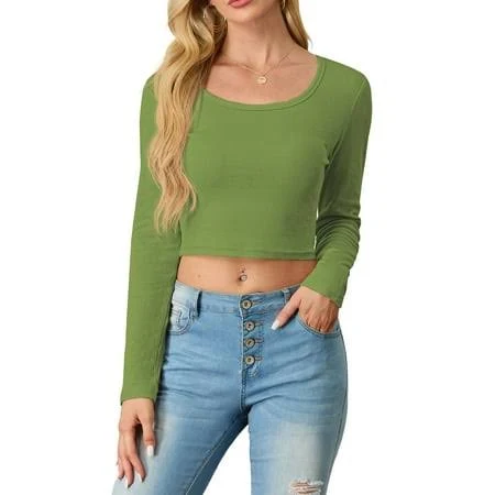 Fitted square neck crop top