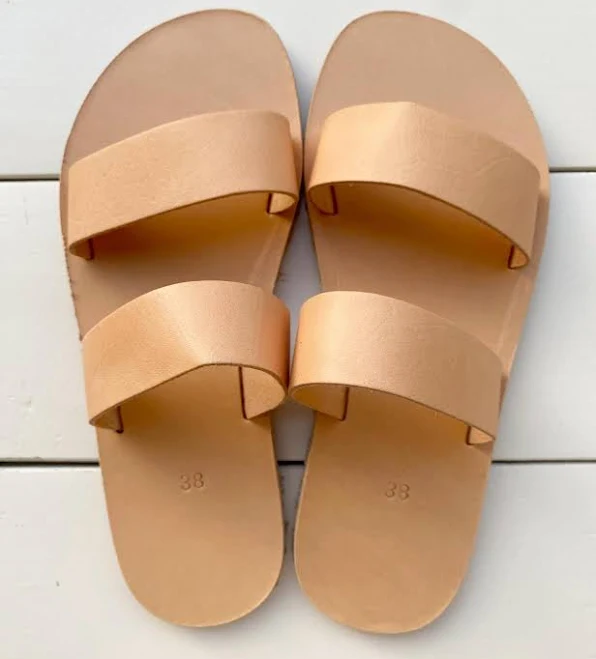 Minimalist Leather Slide Sandals