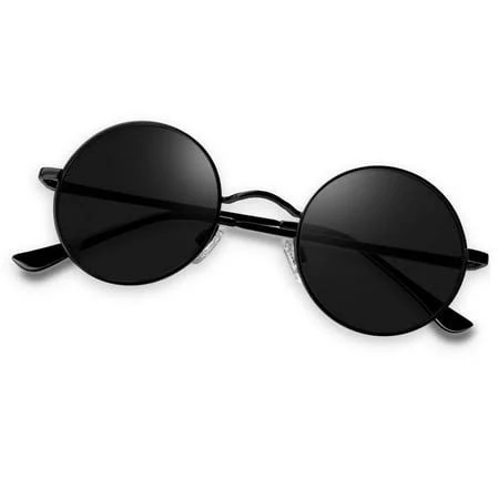Kanastal Polarized Round Sunglasses for Women Men Circle Sun Glasses Lens Hippie Style Uv400 Protection