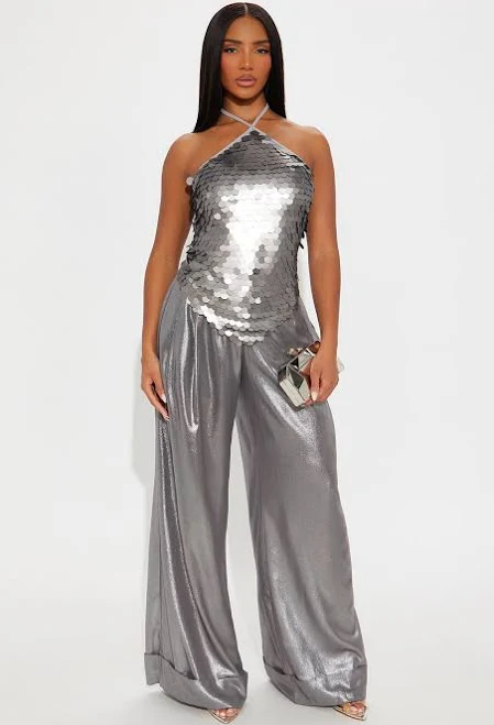 Fashion Nova Women's Romantically Spoiled Organza Wide Leg Pants