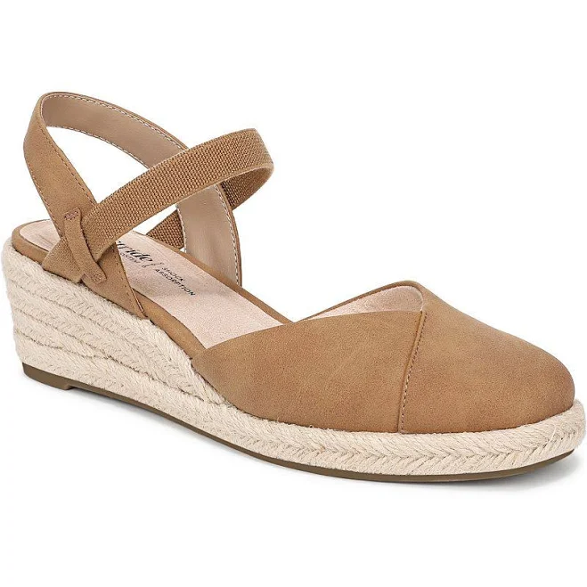 LifeStride Women's Pilar Espadrille Wedge Sandals with Soft System Comfort Technology