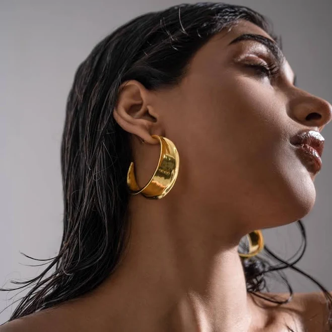 Oversized Chunky Statement Hoop Earrings
