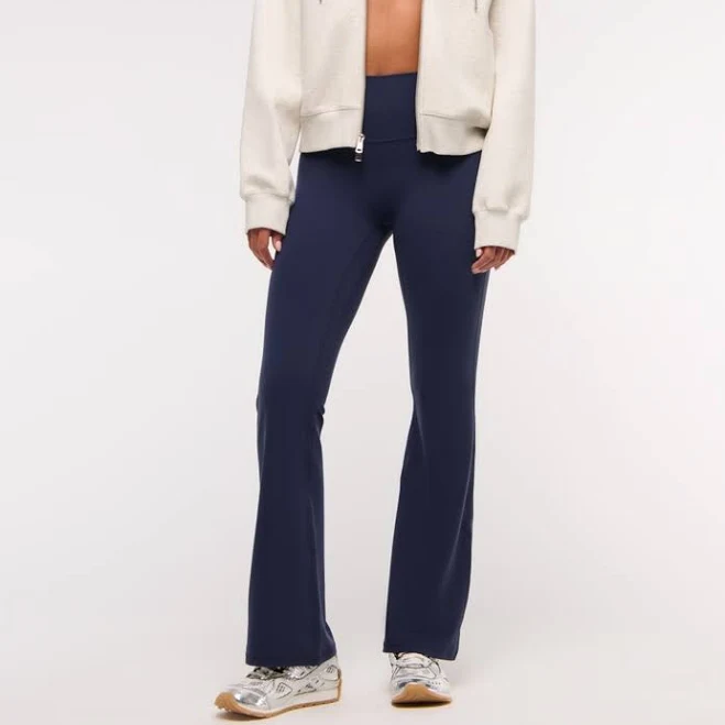 Women's Abercrombie & Fitch YPB studioFLEX Flare Legging in Navy