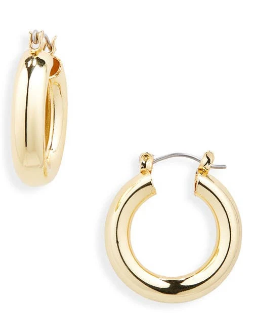 BP. 14k Gold Dipped Bold Medium Hoop Earrings at Nordstrom