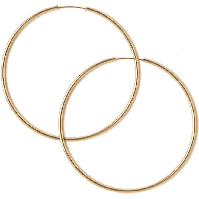 Waterproof Gold Filled Hoop Earrings
