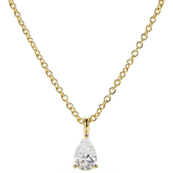 Ana Luisa Elise 14K Gold Plated Solitaire Pendant Necklace