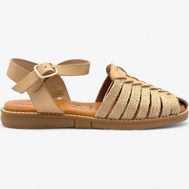GOLORITZE-TH Jute Flat Sandals